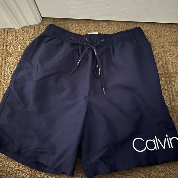 Shorts Calvin Klein Bathing Suit Navy Poshmark